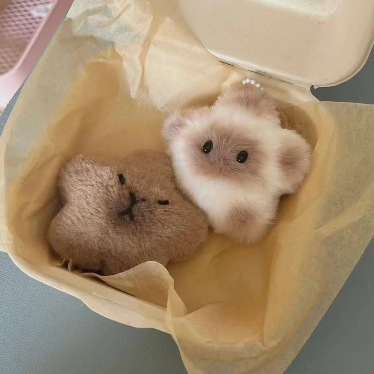 Kawaii Capybara Plush Keychain